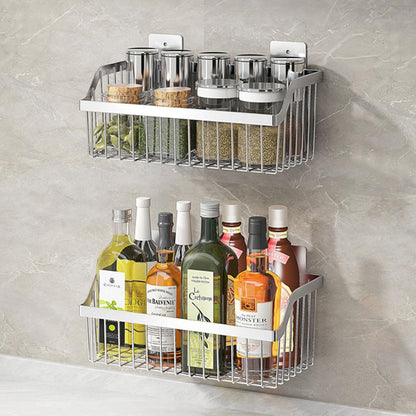 SUS304 Stainless Steel Hanging Storage Baskets Organizer Wall Mount, Metal Wire Storage Bin Rack for Kitchen Bathroom Shower Spice Shelf,L 9.84 Inch