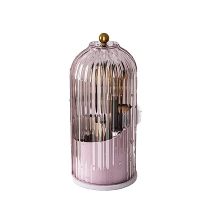 GAXmi Makeup Brush Holder with Lid Rotating Cosmetic Organizer, All Green