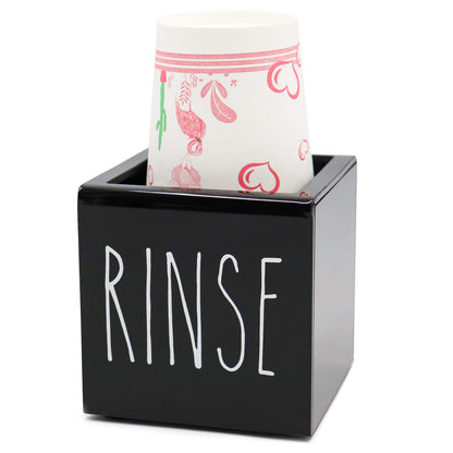 Dixie Acrylic Cup Dispenser and Holder, 3/5 oz White Paper Cup Rinse Organizer Caddy