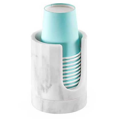 Luxspire Cup Dispenser, Gray Resin Holder for 3oz Dixie Cups