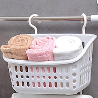 Hanging Plastic Storage Basket, Small Hanging Organizer For Bathroom, Kitchen, Dorm Room, Wall Mounted