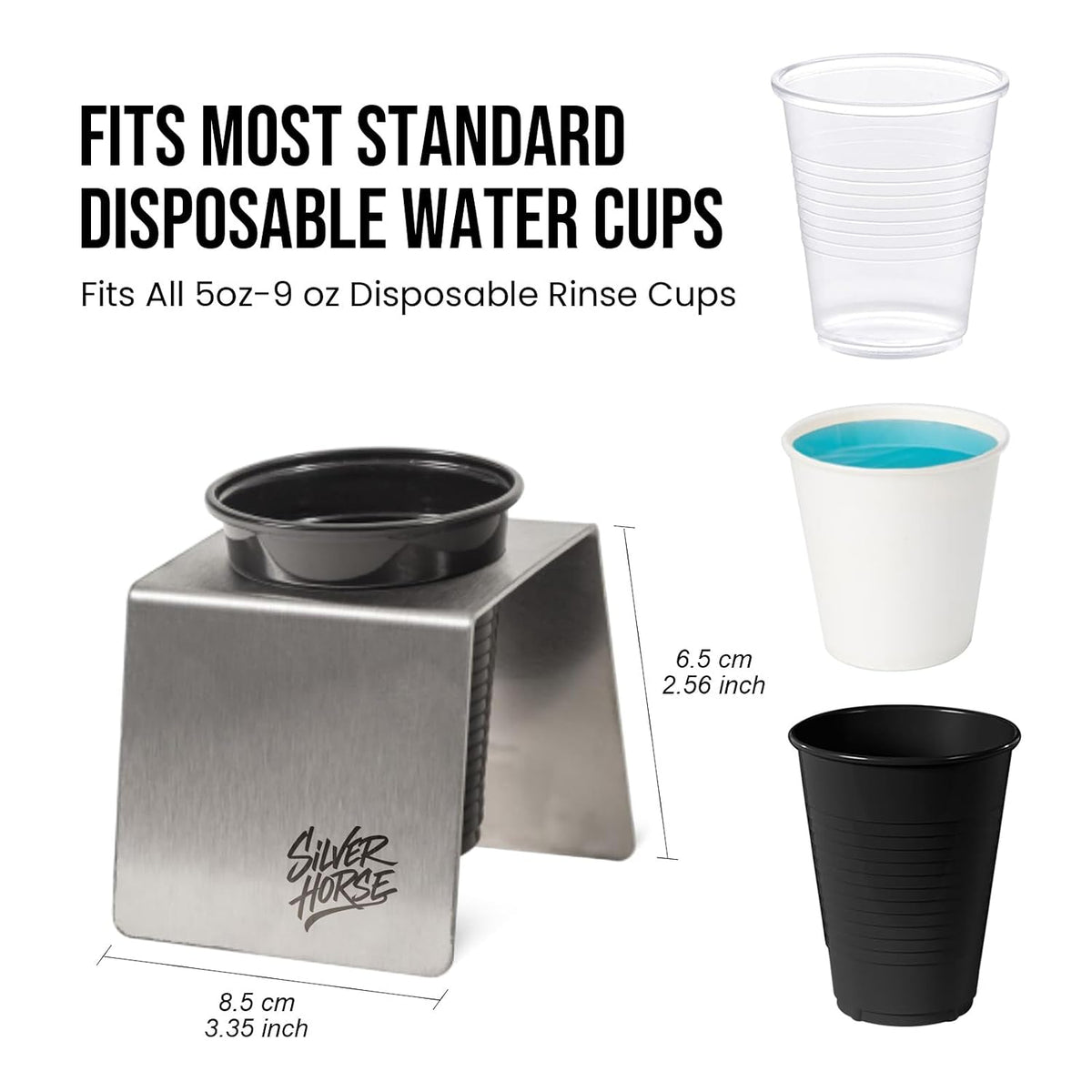 Tattoo Rinse Cup Holder Stand - Heavy Tattoo Water Cup Stand, Anti-Spill Tattoo Cup Holder, Medical Stainless Steel Professional Tattoo Supplies Accessories for Tattoo Artists (ONE CUP STAND)
