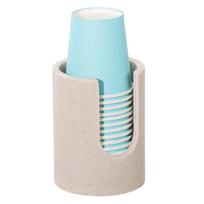 Luxspire Cup Dispenser, Gray Resin Holder for 3oz Dixie Cups
