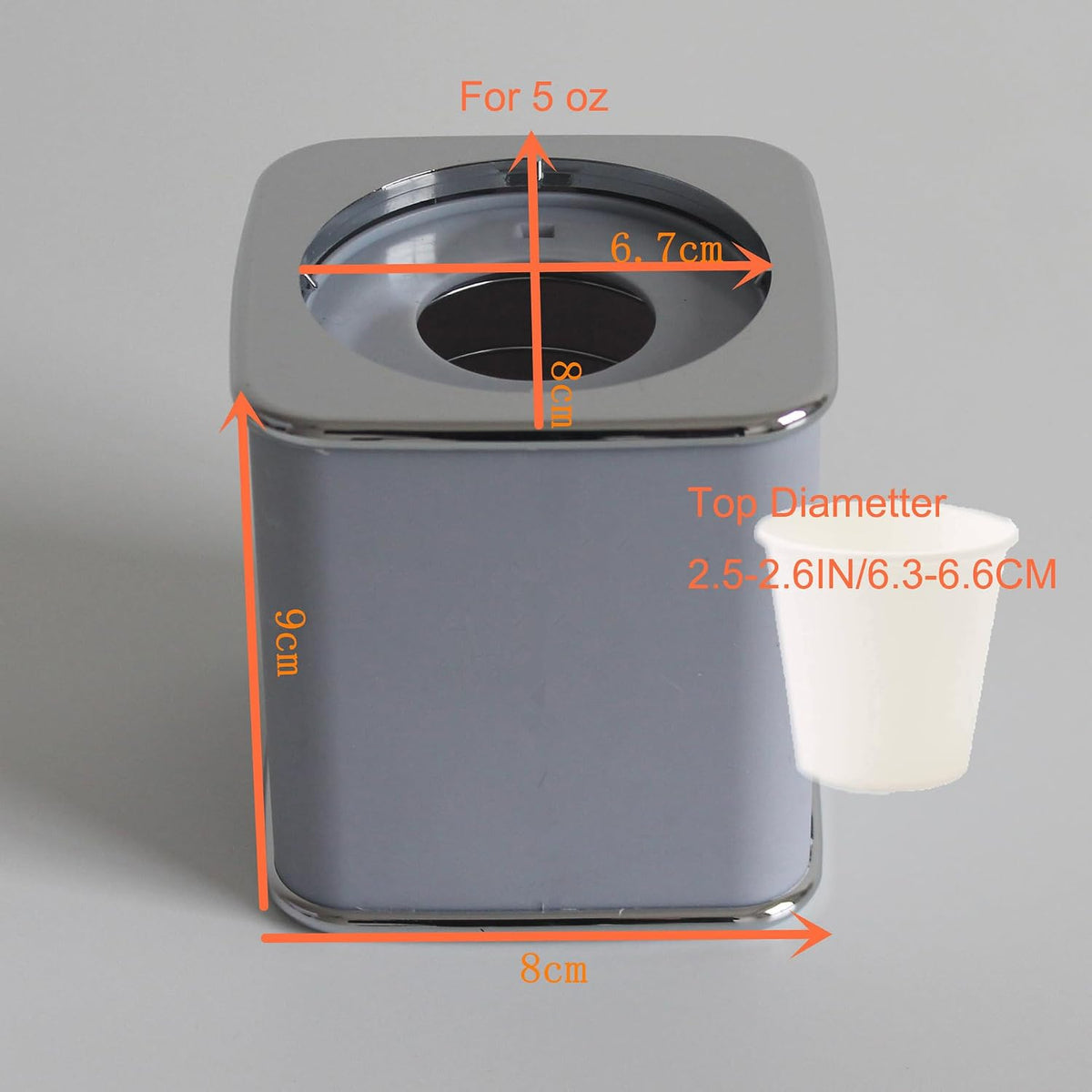 Bathroom Cup Dispenser with 20 Color Random Disposable Cups, 3 and 5 OZ Universal Dixie Cup Holder for Home Office Hospital