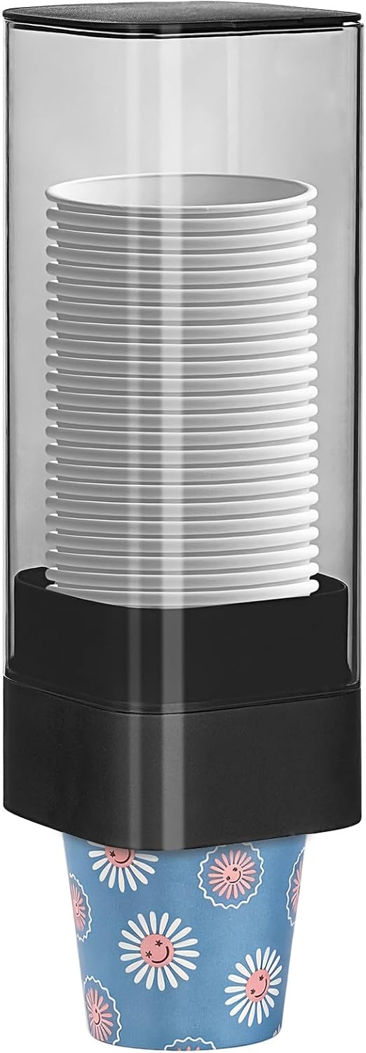 Cup Dispenser, Pull Type Wall Mount Cup Holder for Water Cooler