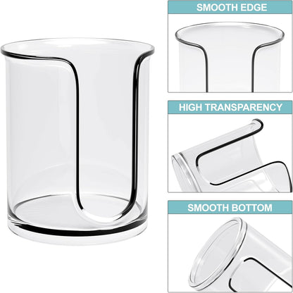 Bathroom Cup Dispenser 5 oz Countertop,2 Pack Mouthwash Cup Holder for Bathroom,PC Small Disposable Cup Holder for 5oz Paper Cups and Mouthwash Cups