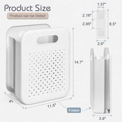 Goderewild Collapsible Laundry Basket, Wall Mounted Foldable Hamper
