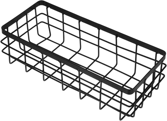 IMIKEYA Black Small Wire Storage Basket Wall Mounted
