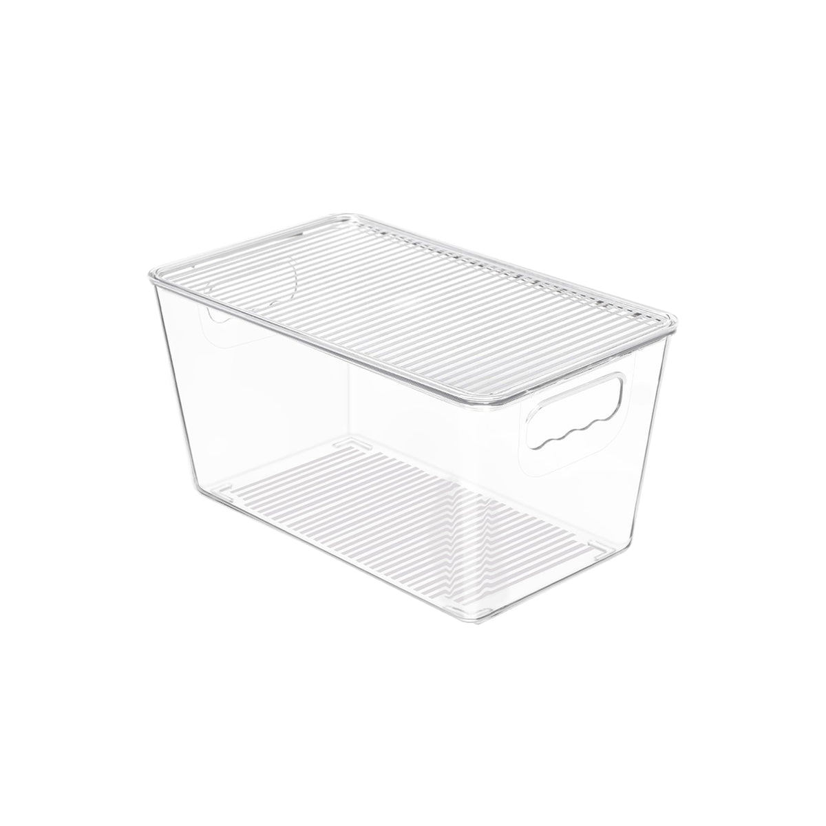 Vtopmart 6 Pack Clear Stackable Storage Bins with Lids and Handles, Large