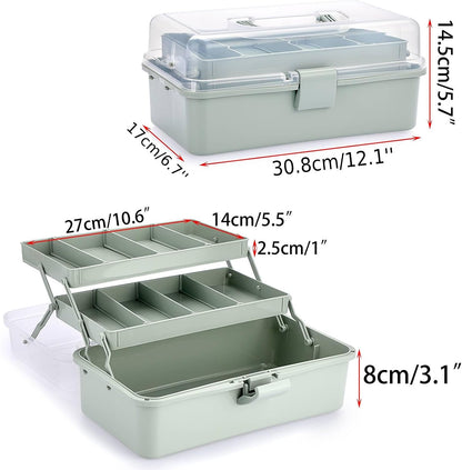 BTSKY 3-Layer Plastic Dividing Storage Box Craft Organizer and Storage