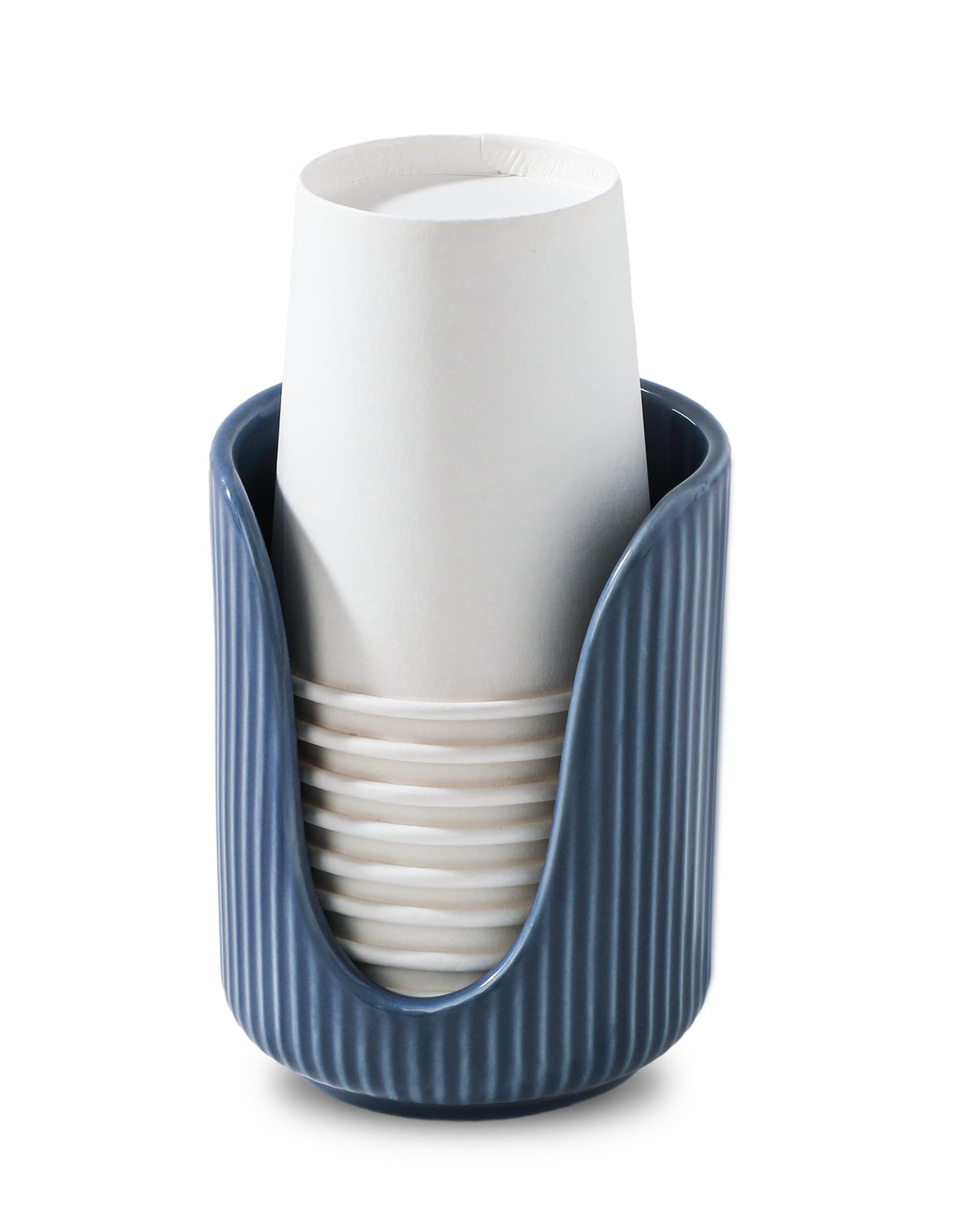 ABRUTY Bathroom Cup Dispenser, 3oz-4oz Ceramic Paper Cup Holder, Small Countertop Mouthwash Dixie Cups Accessories, for Vanity Countertops, Bathroom, Kitchen, and Dining Room