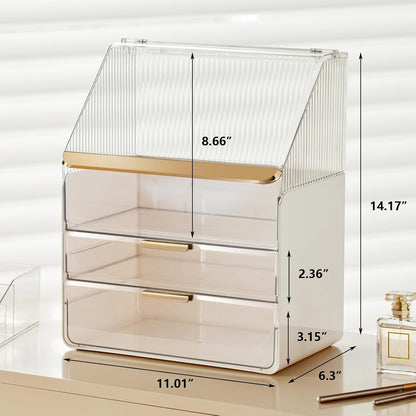 Omeily Makeup Organizer Countertop Vanity Cosmetic Skincares Organizer