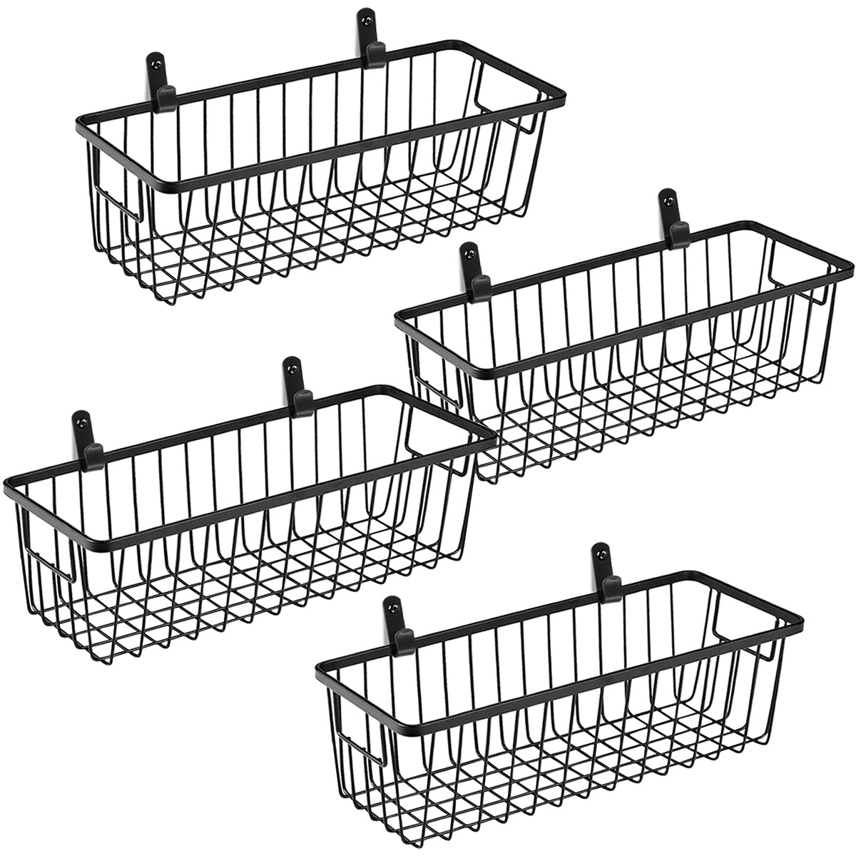 SheeChung Hanging Wall Wire Baskets, Portable Metal Wall Mount Basket