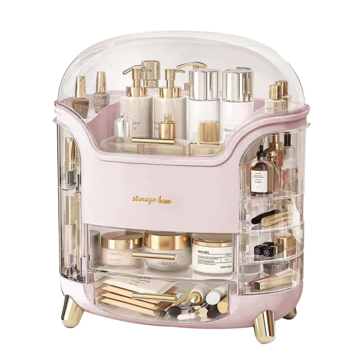 Omeily Makeup Organizer Countertop Vanity Cosmetic Skincares Organizer