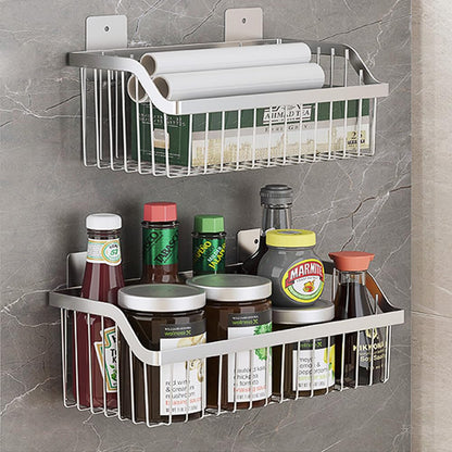 SUS304 Stainless Steel Hanging Storage Baskets Organizer Wall Mount, Metal Wire Storage Bin Rack for Kitchen Bathroom Shower Spice Shelf,L 9.84 Inch