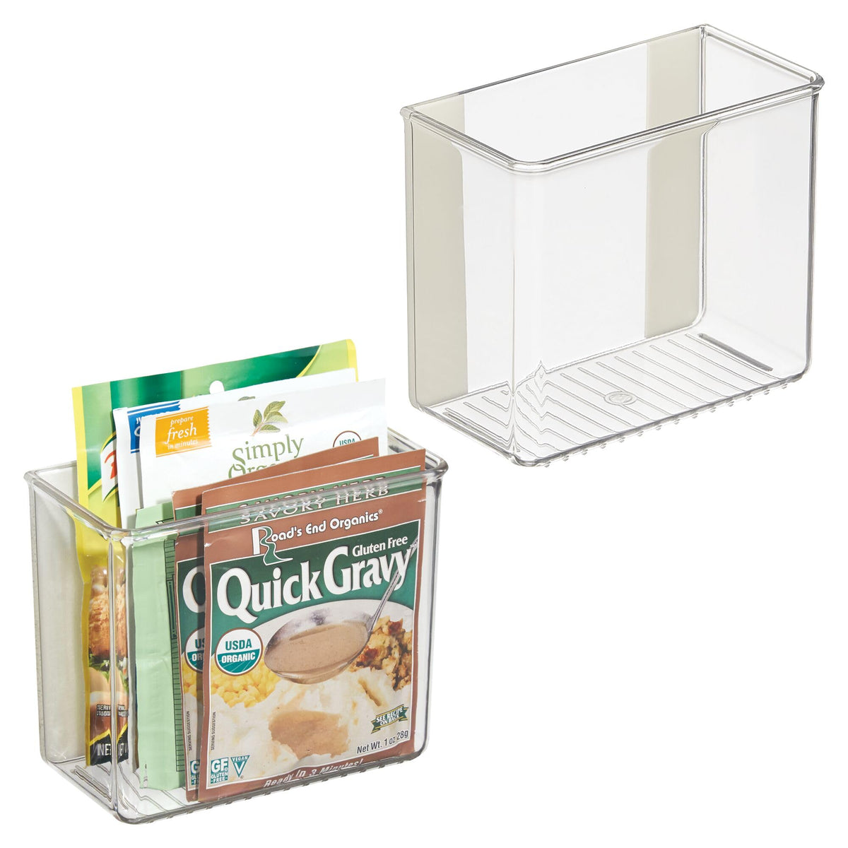 iDesign Adhesive Organizer Bin - Clear