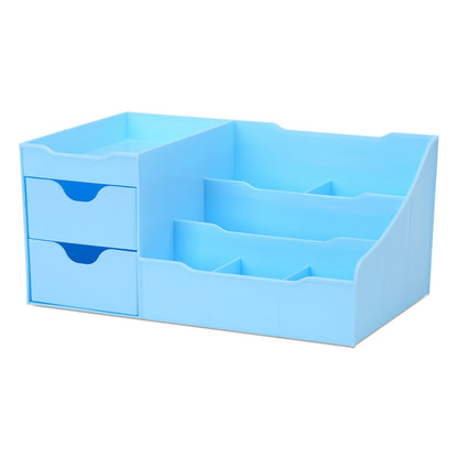 Uncluttered Designs Makeup Organizer for Women, White Dresser Top Organizer