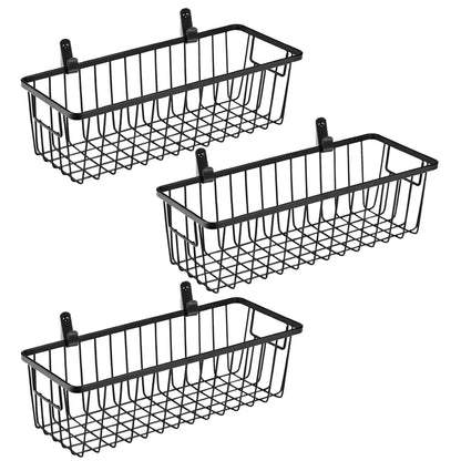 SheeChung Hanging Wall Wire Baskets, Portable Metal Wall Mount Basket
