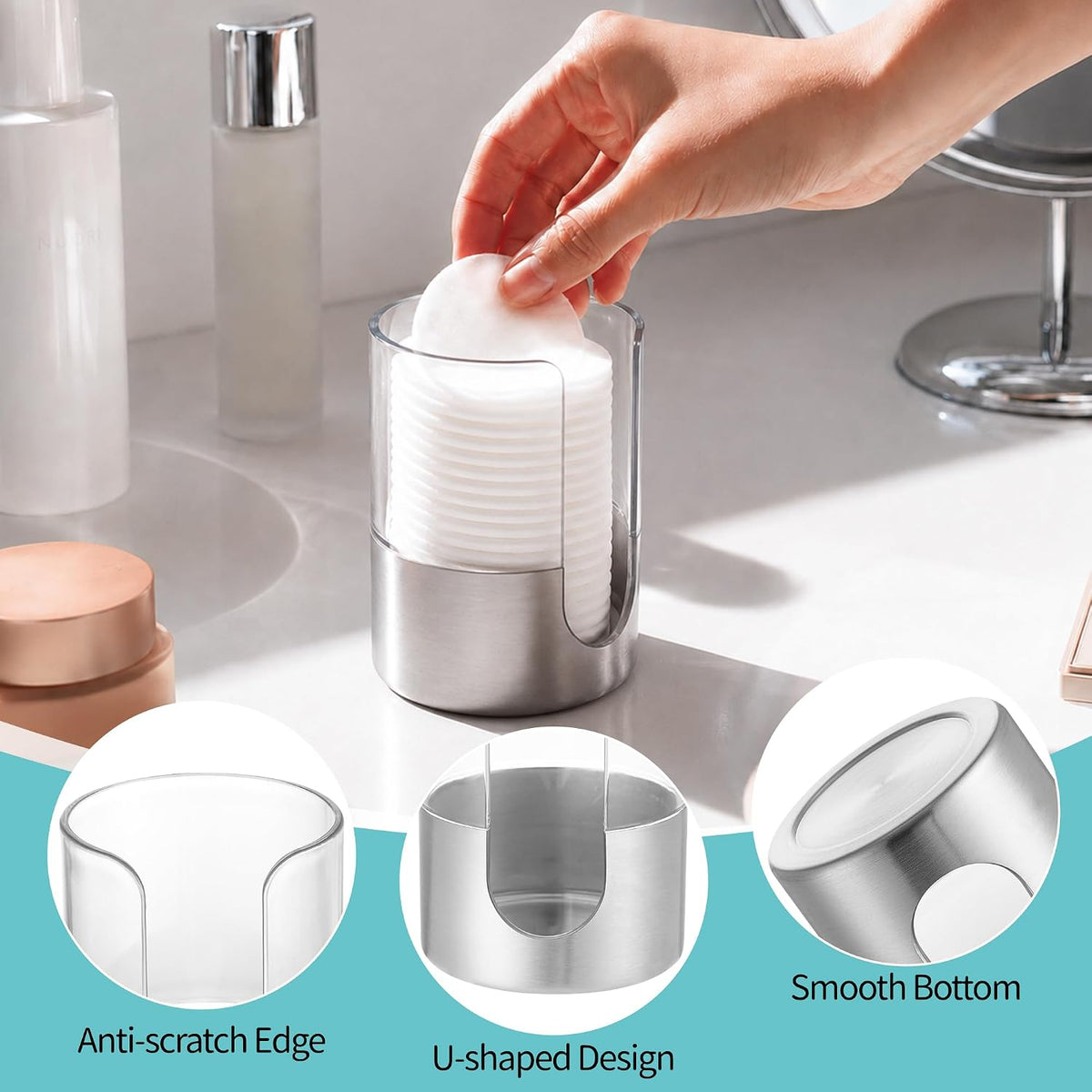 Gaussra 2 Pack Bathroom Cup Dispenser Cup Holder Brushed Stainless Steel
