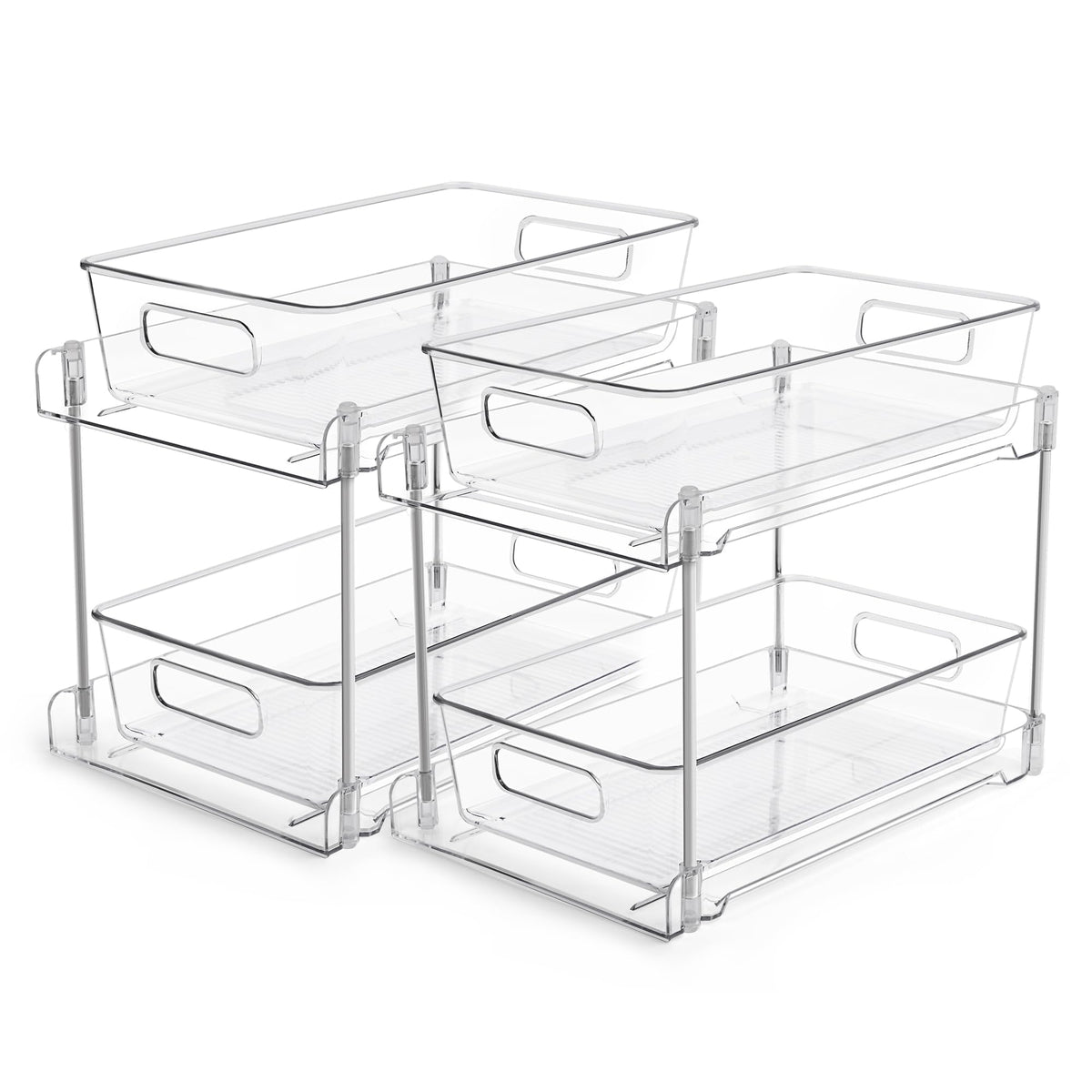 Vtopmart 4 Pack Pull Out Bathroom Under Sink Organizer (S-Standard)