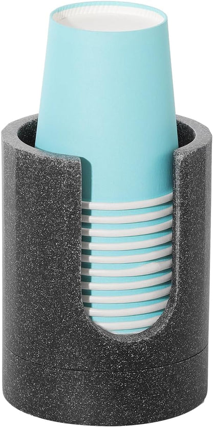Luxspire Cup Dispenser, Gray Resin Holder for 3oz Dixie Cups