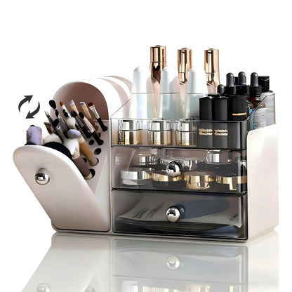 Makeup Organizer for Vanity with Brush Holder,Skincare Organizer