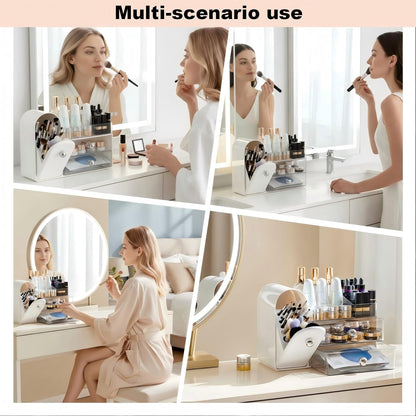 Makeup Organizer for Vanity with Brush Holder,Skincare Organizer