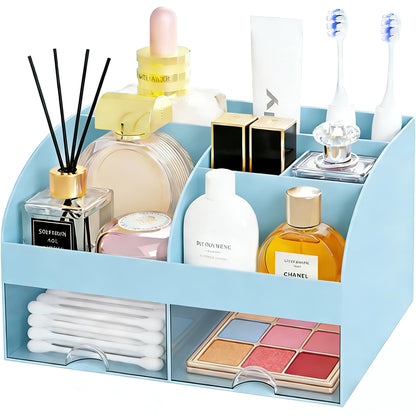 Makeup Organizer with 2 Drawers, Countertop Cosmetic Storage for Vanity