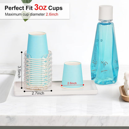 Bathroom Cup Dispenser, Mouthwash Cup Holder for 3oz Small Cups