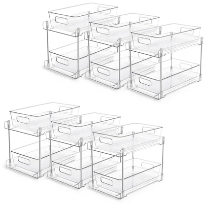 Vtopmart 4 Pack Pull Out Bathroom Under Sink Organizer (S-Standard)