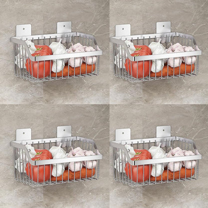 SUS304 Stainless Steel Hanging Storage Baskets Organizer Wall Mount, Metal Wire Storage Bin Rack for Kitchen Bathroom Shower Spice Shelf,L 9.84 Inch
