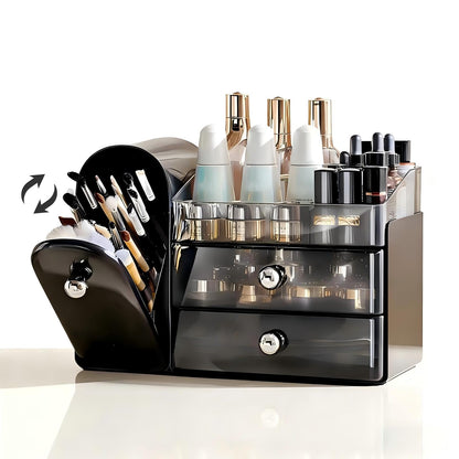 Makeup Organizer for Vanity with Brush Holder,Skincare Organizer