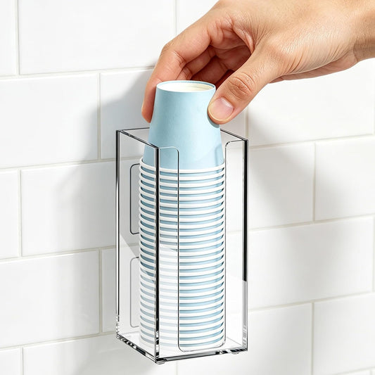 Bathroom Cup Dispenser, Wall Mount Cups Holder Fit 3oz Cups
