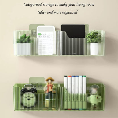 Lae Nuvole Adhesive Cabinet Door Organizer, 2 Pack Wall Shower Caddy, Clear