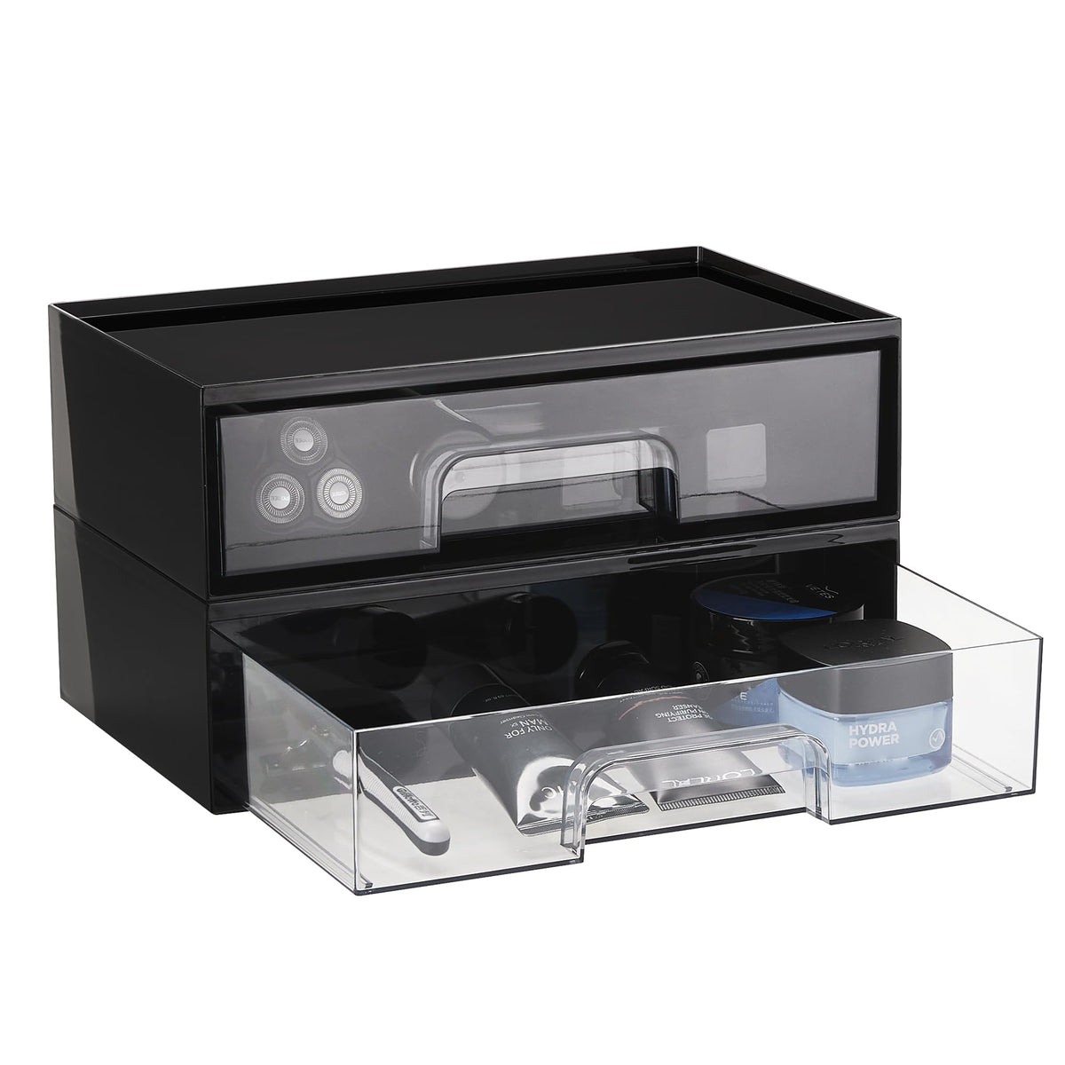 Vtopmart 6 Pack Small Clear Stackable Storage Drawers for Desk, Countertop