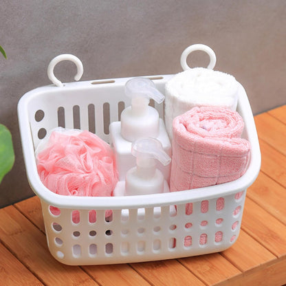 Hanging Plastic Storage Basket, Small Hanging Organizer For Bathroom, Kitchen, Dorm Room, Wall Mounted