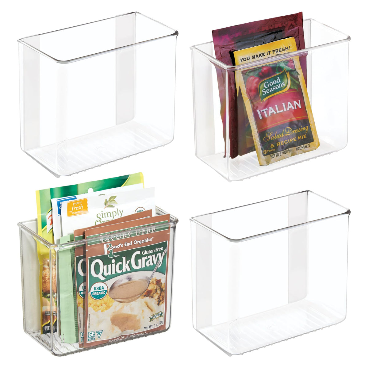 iDesign Adhesive Organizer Bin - Clear