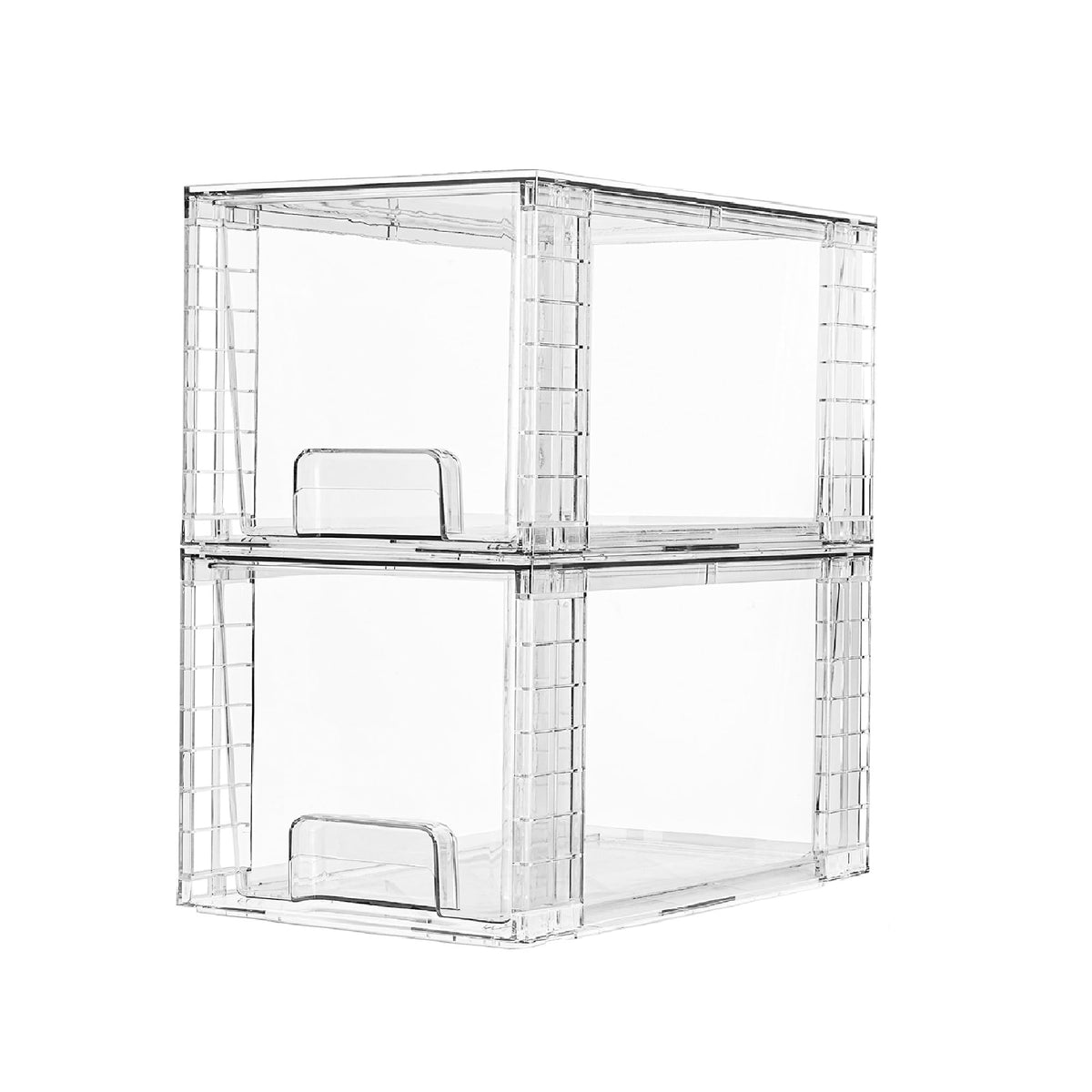 Vtopmart 4 Pack Large Stackable Storage Drawers, Clear