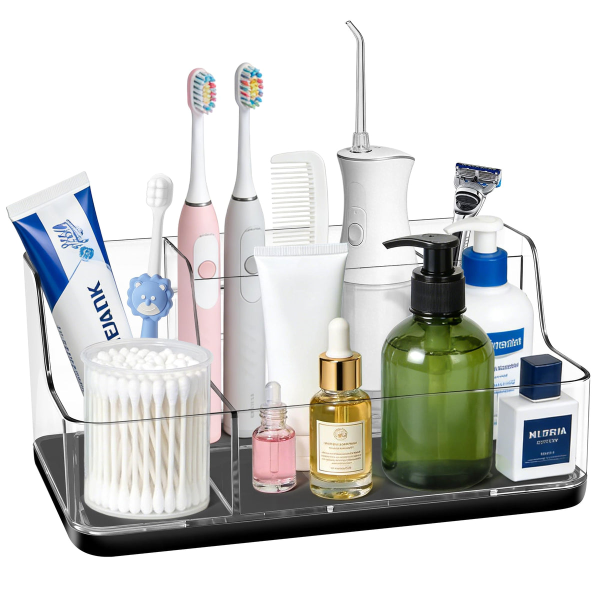 White Cosmetic Storage Box Dressing Table & Bathroom Counter Storage Lipstick & Brush Beauty Organizer Dressing Table Skincare Organizer Suitable for Bathroom, Living Room, and Kitchen Storage