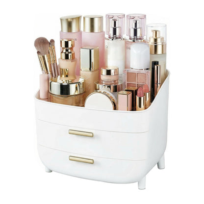 novelinks 3-Tier Skincare Makeup Organizer with Drawers, Dustproof Lid