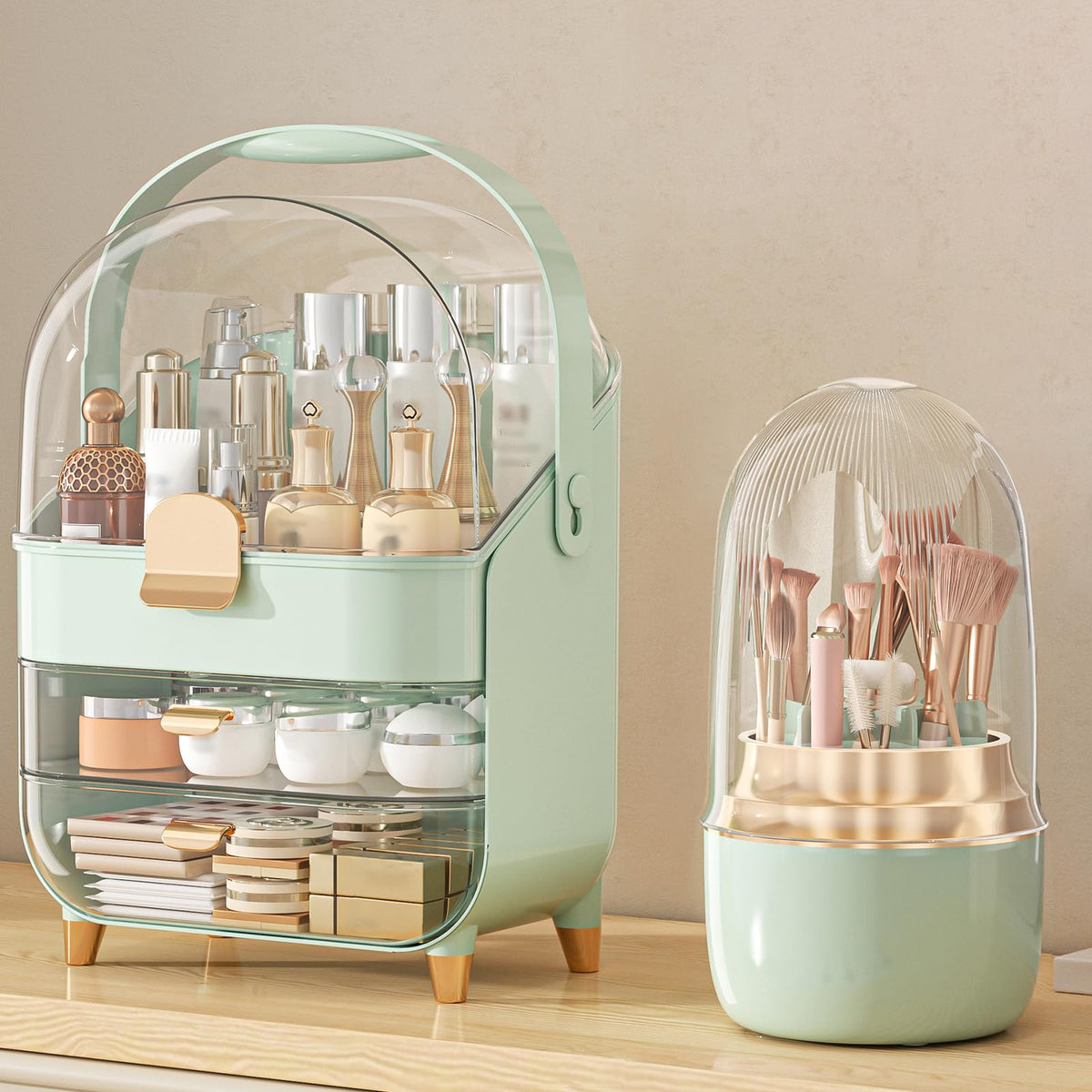 Anylady Makeup Organizer Countertop, Skincare Holder Bathroom Counter Organizer, Storage Box Cosmetic Display Cases, Teen Girl Gifts Make up Organizers for Vanity, Dresser