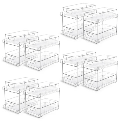 Vtopmart 4 Pack Pull Out Bathroom Under Sink Organizer (S-Standard)