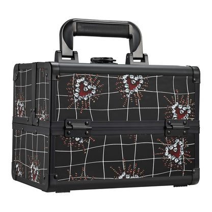 Joligrace Makeup Case Organizer Makeup Box Cosmetic Train Case with Mirror