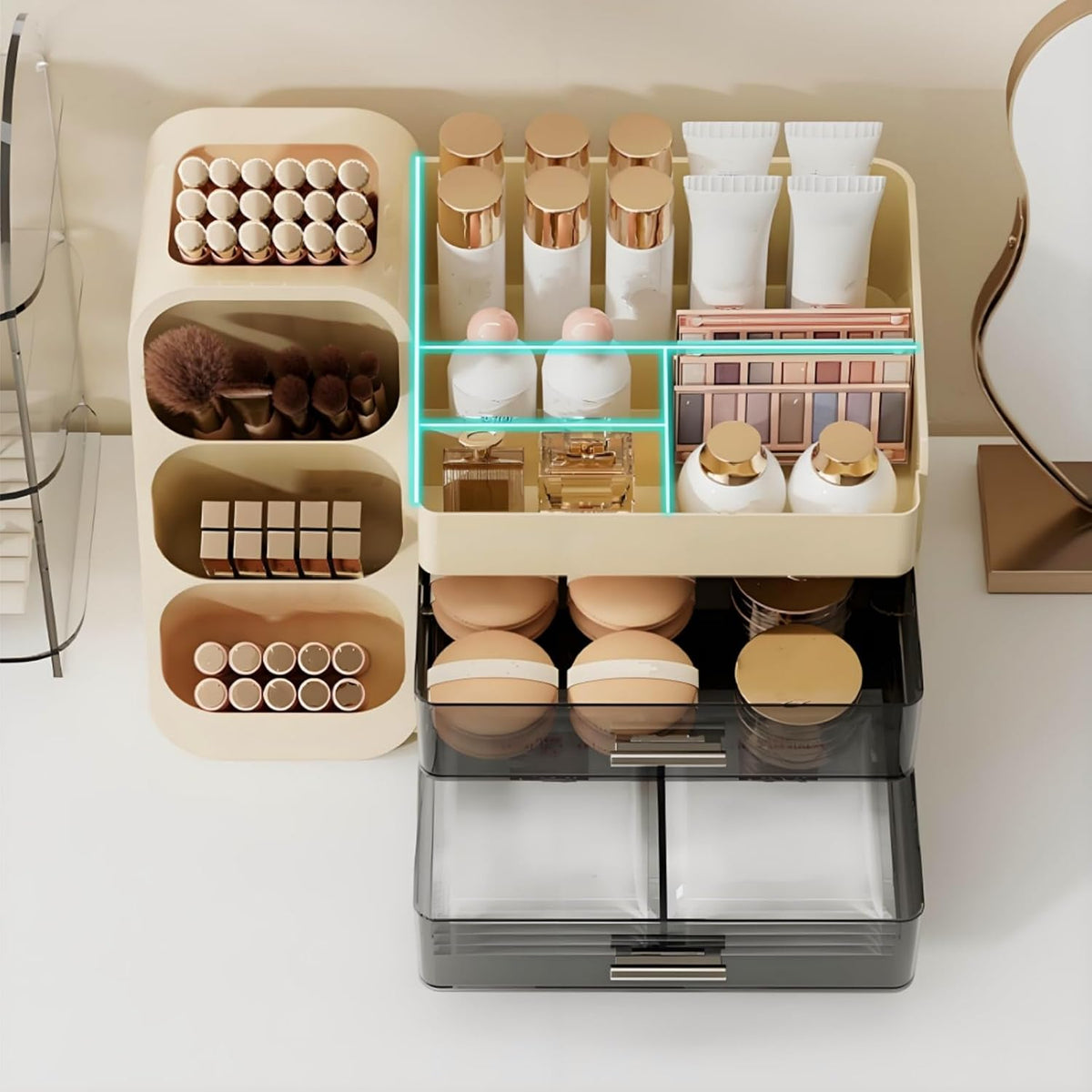Covzoe Large Capacity Makeup Organizer Countertop