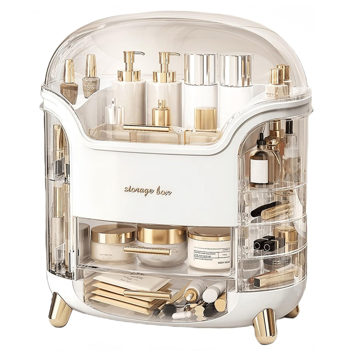 Omeily Makeup Organizer Countertop Vanity Cosmetic Skincares Organizer