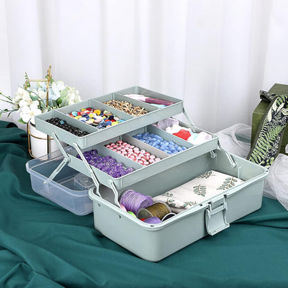 BTSKY 3-Layer Plastic Dividing Storage Box Craft Organizer and Storage