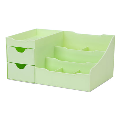 Uncluttered Designs Makeup Organizer for Women, White Dresser Top Organizer