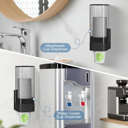 Cup Dispenser, Pull Type Wall Mount Cup Holder for Water Cooler