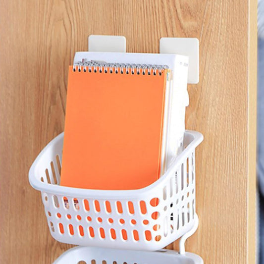 Hanging Plastic Storage Basket, Small Hanging Organizer For Bathroom, Kitchen, Dorm Room, Wall Mounted