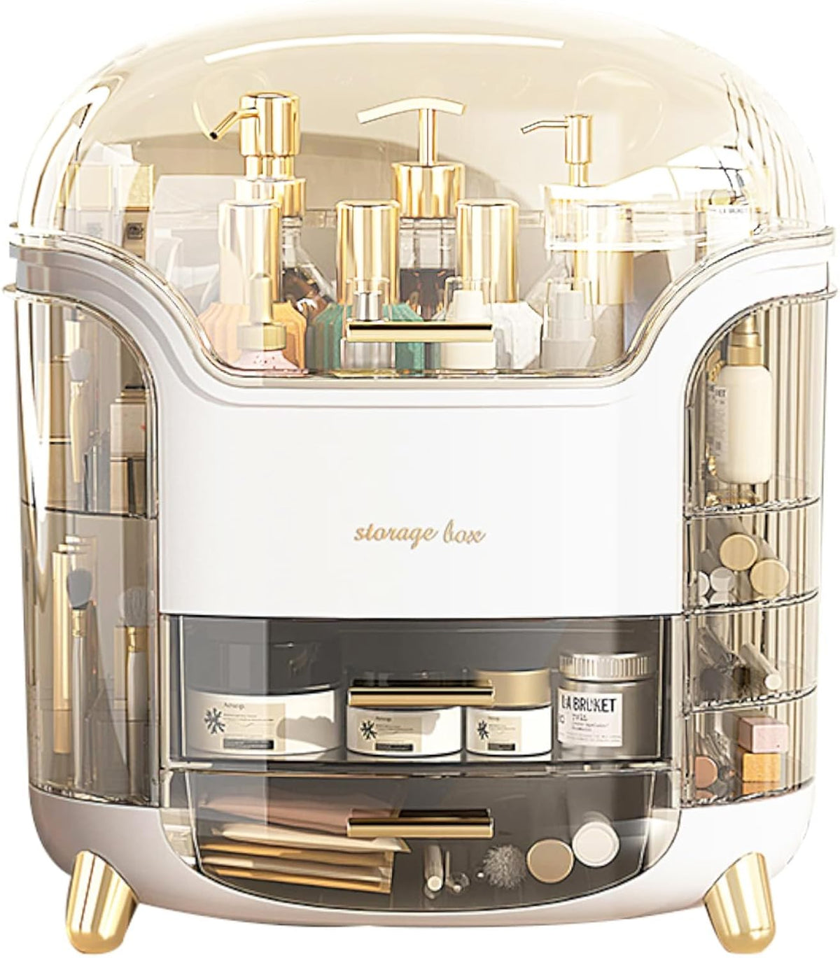 Omeily Makeup Organizer Countertop Vanity Cosmetic Skincares Organizer